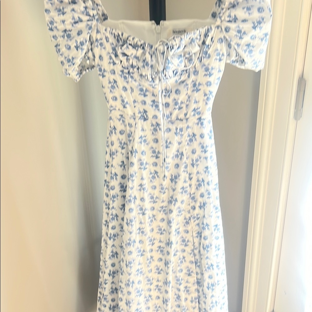 House of CB Blue Floral Midi Dress